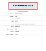 2020 POKEMON JAPANESE AMAZING VOLT TACKLE ZAPDOS #035 HOLO CGC 10 PRISTINE 1401010295253