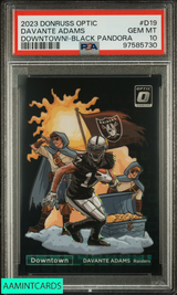 2023 DONRUSS OPTIC DOWNTOWN! DAVANTE ADAMS #D19 BLACK PANDORA 24 OF 25 PSA 10 97585730