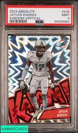 2023 PANINI ABSOLUTE KABOOM! VERTICAL JAYLEN WADDLE #K30 DOLPHINS PSA 9 MINT 94026884