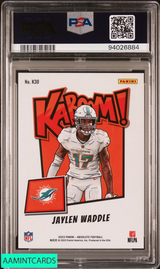 2023 PANINI ABSOLUTE KABOOM! VERTICAL JAYLEN WADDLE #K30 DOLPHINS PSA 9 MINT 94026884
