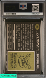 1969 TOPPS JOE NAMATH #100 NEW YORK JETS HOF PSA 6 EX-MT 93891234
