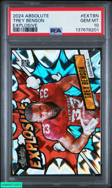 2024 PANINI ABSOLUTE EXPLOSIVE TREY BENSON #EXTBN ROOKIE RC PSA 10 GEM MT 137678201