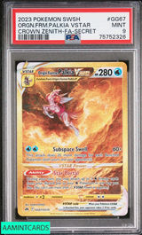 2023 POKEMON SWORD SHIELD CROWN ZENITH ORGN FRM PALKIA VSTAR #GG67 SECRET PSA 9 75752326