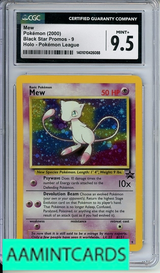 2000 POKEMON BLK STAR PROMO MEW #9 HOLO POKEMON LEAGUE CGC 9.5 1401010426088