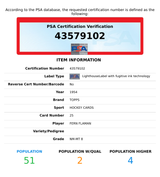 1954 TOPPS FERN FLAMAN #25 PSA 8 NM-MT 43579102