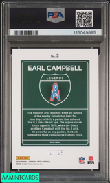 2024 DONRUSS OPTIC DOWNTOWN LEGENDS EARL CAMPBELL #3 BLACK PANDORA OF 25 PSA 10 115049895