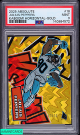 2025 PANINI ABSOLUTE KABOOM! HORIZONTAL JULIUS PEPPERS #18 GOLD 2 OF 10 PSA 9 140984572