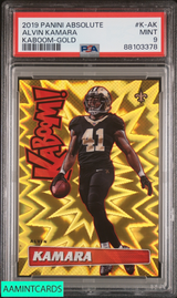 2019 PANINI ABSOLUTE KABOOM! ALVIN KAMARA #K-AK GOLD 9 OF 10 PSA 9 MINT 88103378