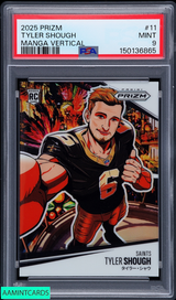 2025 PANINI PRIZM MANGA VERTICAL TYLER SHOUGH #11 ROOKIE RC SAINTS PSA 9 MINT 150136865