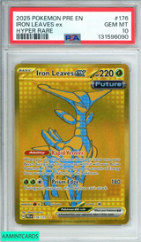 2025 POKEMON PRE EN-PRISMATIC EVOLUTIONS IRON LEAVES EX #176 HYPER RARE PSA 10 GEM MT 131596090