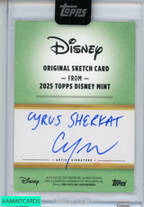 2025 TOPPS DISNEY MINT FLASH SLOTHMORE SKETCH SIGNED BY CYRUS SHERKAT 1 OF 1 999914651904