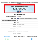 2025 ONE PIECE PROMOS DRACULE MIHAWK #081 OP11 RELEASE EVENT-WINNER PSA 10 123725067