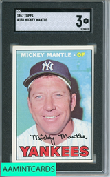 1967 TOPPS MICKEY MANTLE #150 SGC 3 3120537