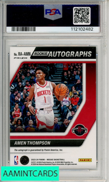 2023 PANINI MOSAIC ROOKIE AUTOGRAPHS AMEN THOMPSON #RAAMN PSA 9 MINT  RC 112102482