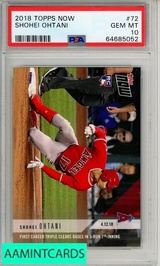 2018 TOPPS NOW SHOHEI OHTANI #72 PSA 10 GEM MT  RC 64685052