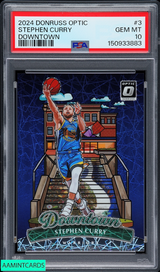 2024 PANINI DONRUSS OPTIC DOWNTOWN STEPHEN CURRY #3 PSA 10 GEM MT 150933883