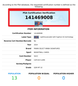 2024 PANINI SELECT WNBA SIGNATURES CAITLIN CLARK #SGCC ROOKIE RC PSA 10 AUTO 10 141469008