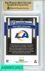 2025 PANINI DONRUSS OPTIC DOWNTOWN BLK PANDORA MATTHEW STAFFORD #6 BGS 9.5 0019915346
