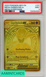 2025 POKEMON MEG EN-MEGA EVO MEGA GARDEVOIR EX #187 MEGA HYPER RARE PSA 9 134564908
