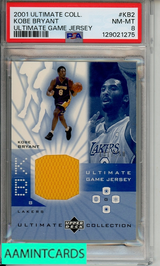 2001 ULTIMATE COLLECTION ULTIMATE GAME JERSEY KOBE BRYANT #KB2 PSA 8 NM-MT 129021275