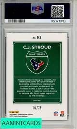 2023 PANINI DONRUSS OPTIC DOWNTOWN! CJ STROUD #D2 BLACK PANDORA PSA 9 RC 96021338