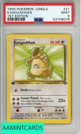 1999 POKEMON JUNGLE KANGASKHAN #21 1ST EDITION PSA 9 MINT 53108078