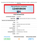 2021 POKEMON SWSH BSP GRENINJA-GOLD STAR #144 CELEBRATIONS ELT TRNR BOX PSA 9 124058036