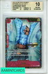 2022-24 ONE PIECE PROMOS #OP02008 JOZU ALT ART P CHAMP TOP 64 BGS 10 PRISTINE 0016682264
