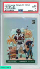 2020 PANINI DONRUSS OPTIC TOM BRADY #DT4 DOWNTOWN PSA 9 MINT 56659170