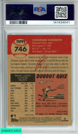 2024 TOPPS LIVING YOSHINOBU YAMAMOTO #746 ROOKIE PSA 10 GEM MT 141434641