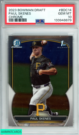 2023 BOWMAN DRAFT PAUL SKENES #BDC14 CHROME PSA 10 GEM MT 133948879