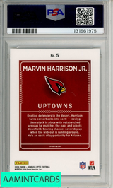 2024 PANINI DONRUSS OPTIC UPTOWNS MARVIN HARRISON JR  #5 PSA 10 RC 131961975