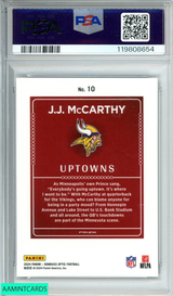 2024 PANINI DONRUSS OPTIC UPTOWNS JJ MCCARTHY #10 ROOKIE PSA 10 GEM MT 119808654