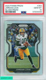 2020 PANINI PRIZM JORDAN LOVE #363 SILVER PRIZM RC PSA 10 GEM MT 97839498