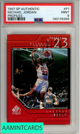1997 SP AUTHENTIC PROFILES MICHAEL JORDAN #P1 PSA 9 MINT 140176399