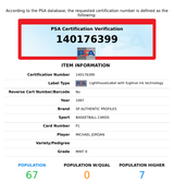 1997 SP AUTHENTIC PROFILES MICHAEL JORDAN #P1 PSA 9 MINT 140176399