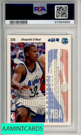 1992 UPPER DECK INTERNATIONAL SHAQUILLE ONEAL #220 ITALIAN PSA 10 GEM MT RC 97064665