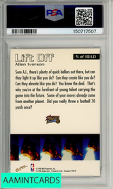 1998 SKYBOX THUNDER LIFT OFF ALLEN IVERSON #5 LIFT OFF PSA 10 GEM MT 150717507