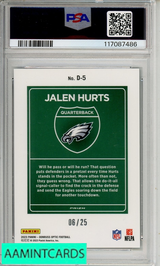 2023 PANINI DONRUSS OPTIC DOWNTOWN! JALEN HURTS #D5 BLACK PANDORA PSA 9 117087486