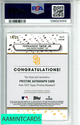 2023 TOPPS PRISTINE AUTOGRAPH FERNANDO TATIS JR #PAFT ORANGE PSA 10 108023459