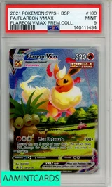 2021 POKEMON SWSH BLACK STAR PROMO FA FLAREON VMAX #180  PREM COLL  PSA 9 140111494