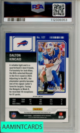 2023 PANINI CONTENDERS OPTIC DALTON KINCAID #107 AUTO CRACKED ICE PSA 9 RC 112339353