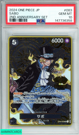 2024 ONE PIECE JP SABO #083 2ND ANNIVERSARY SET PSA 10 SET OF 9 147736358