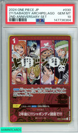 2024 ONE PIECE JP 2Y SABAODY ARCHIPELAGO#030 2ND ANNIVERSARY SET PSA 10 SET OF 9 147736364