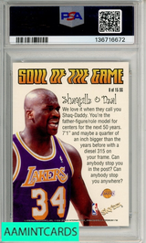 1998 SKYBOX PREMIUM SOUL OF THE GAME SHAQUILLE O NEAL #8 PSA 9 MINT 136716672