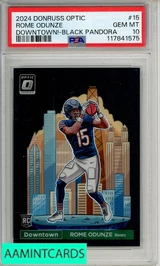 2024 PANINI DONRUSS OPTIC DOWNTOWN! ROME ODUNZE #15 BLACK PANDORA PSA 10 RC 117841575