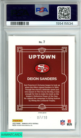 2025 PANINI DONRUSS OPTIC DEION SANDERS #7 UPTOWN-GOLD 7 OF 10 PSA 10 GEM MT 155415534