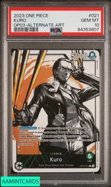 2023 ONE PIECE OP03-PILLARS OF STRENGTH KURO #021 ALTERNATE ART PSA 10 GEM MT 84353607