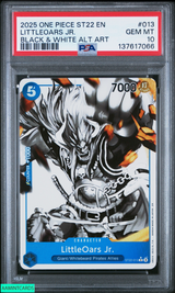 2025 ONE PIECE ST22-ACE NEWGATE LITTLEOARS JR #013 BLACK WHITE ALT ART PSA 10 137617066