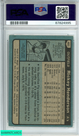 1980 TOPPS RICKEY HENDERSON #482 OAKLAND AS RC PSA 7 NM 87824995